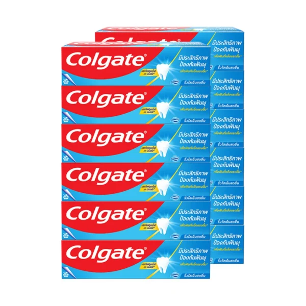 oral-care-0072 คอลเกต ยาสีฟัน ริ้วใสเย็นสดชื่น 90 ก. x 12