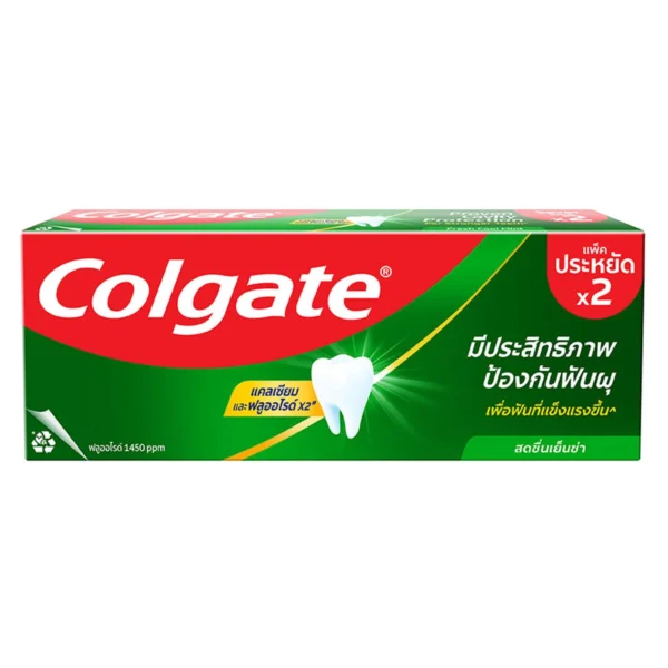 คอลเกต ยาสีฟัน สดชื่นเย็นซ่า สูตรใหม่ 150 ก. 2 ชิ้น