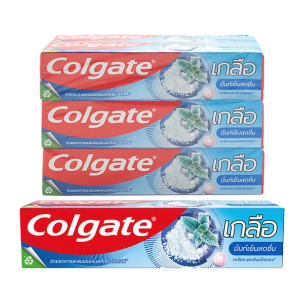 oral-care-0084 คอลเกต ยาสีฟัน สูตรเกลือ เอ็กซ์ตร้าเฟรช มิ้นท์ 150 ก. x 6