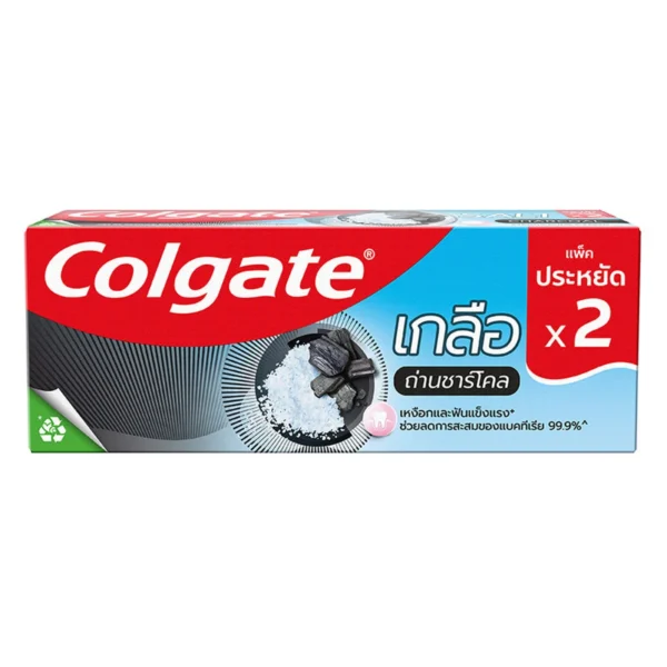 oral-care-0086 คอลเกต ยาสีฟัน สูตรเกลือ ถ่านชาร์โคล 150 ก. x 2