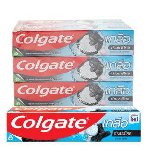 oral-care-0102 คอลเกต สูตรเกลือ ถ่านชาร์โคล 150 ก. x 6
