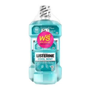 oral-care-0103 ลิสเตอรีน น้ํายาบ้วนปาก สูตรคูลมิ้นท์ 750 มล. 2 ขวด + 250 มล.