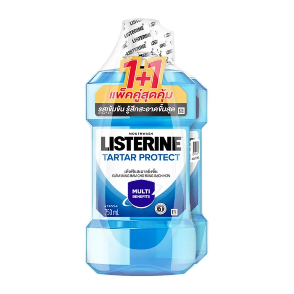oral-care-0116 ลิสเตอรีน น้ํายาบ้วนปาก ทาร์ทาร์โพรเทคชั่น 750 มล. x 2