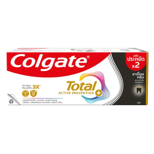 oral-care-0117 คอลเกต ยาสีฟัน สูตรโททอล ชาร์โคล ดีพ คลีน 150 ก. 2 ชิ้น
