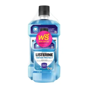 oral-care-0132 ลิสเตอรีน น้ํายาบ้วนปาก สูตรทาทาร์ โพรเทคชั่น 750 มล. + 250 มล. x 2
