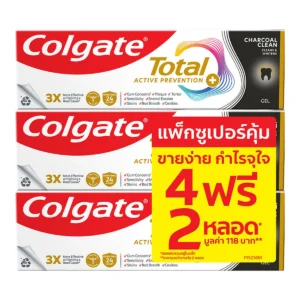 oral-care-0138 คอลเกต ยาสีฟัน ชาร์โคล คลีน 80 ก. x 4+2