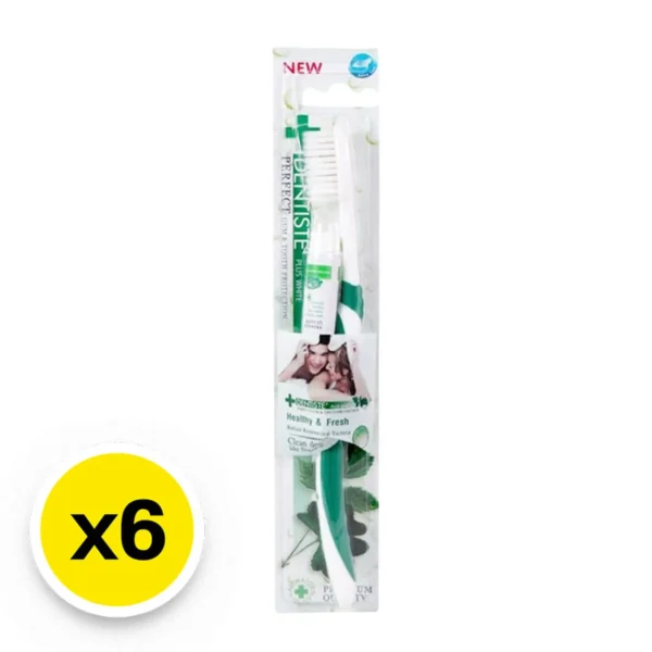 oral-care-0140 เดนทิสเต้ แปรงสีฟัน รุ่น บลิสเตอร์ 6 ชิ้น