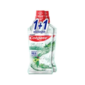oral-care-0181 คอลเกต น้ํายาบ้วนปาก พลักซ์ เฮอเบิล ดีท็อกซ์ 750 มล. 1+1