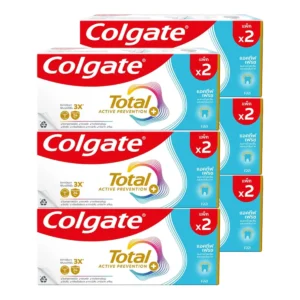 oral-care-0193 คอลเกต ยาสีฟัน โททอล แอคทีฟ เฟรช 110 ก. แพ็กคู่ x 6