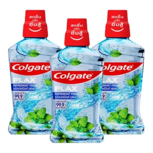 oral-care-0200 คอลเกต น้ํายาบ้วนปาก พลักซ์ เปปเปอร์มินต์ 500 มล. x 3