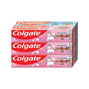oral-care-0213 ยาสีฟันเด็ก คอลเกต ไดโนเสาร์ / ยูนิคอร์น กลิ่นสตรอวเบอร์รี่ 40 กรัม x6 (สําหรับเด็ก 2-5 ปี)