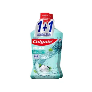 oral-care-0223 น้ํายาบ้วนปาก คอลเกต พลักซ์ เกลือ สมุนไพร 750 มล. 1+1