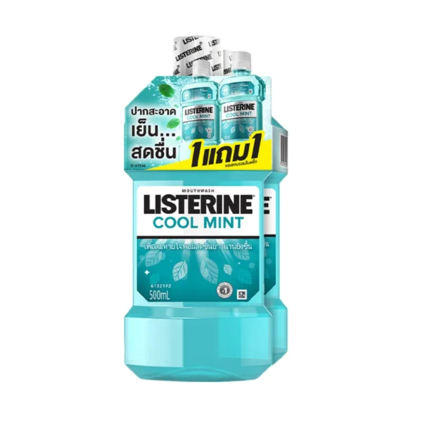 oral-care-0230 ลิสเตอรีน น้ํายาบ้วนปาก คููลมินต์ 500 มล. ซื้อ 1+1