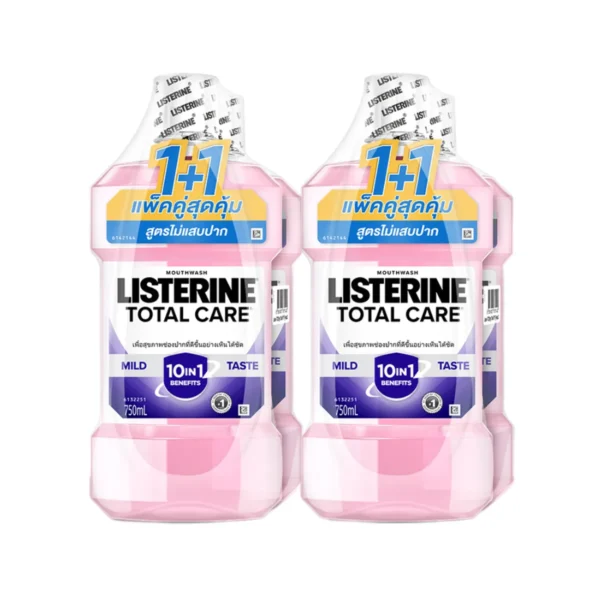 oral-care-0236 ลิสเตอรีน น้ํายาบ้วนปาก โทเทิลแคร์ ซีโร่ ไนท์ 750 มล. x 4