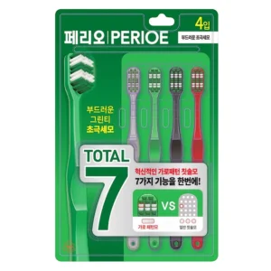 เพริโอ แปรงสีฟัน โททัล7 ซอฟต์ ไพน์ บริสเซิล 4 ชิ้น X 1