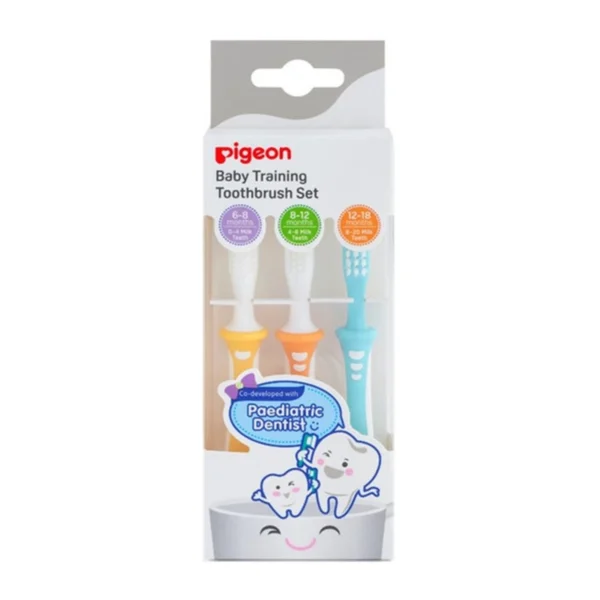oral-care-0306 Pigeon พีเจ้น เซตแปรงสีฟันขั้นที่ 1+2+3