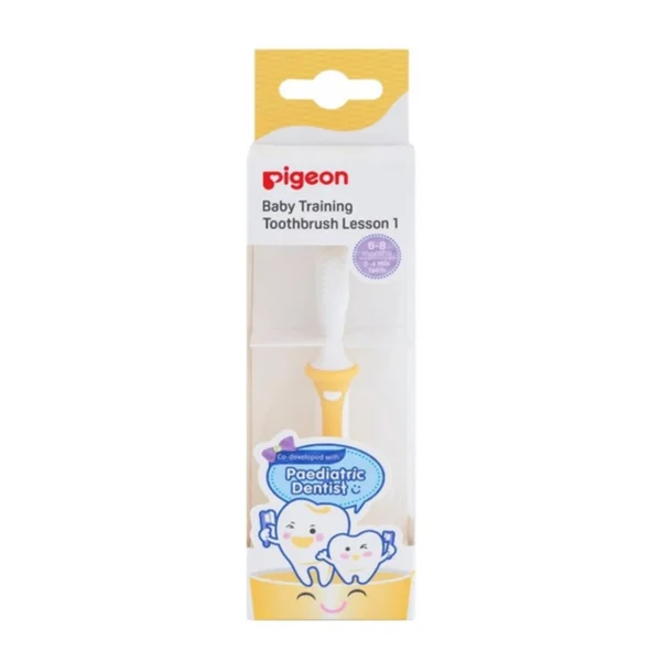 oral-care-0309 Pigeon พีเจ้น แปรงสีฟันขั้นที่ 1 สีเหลือง