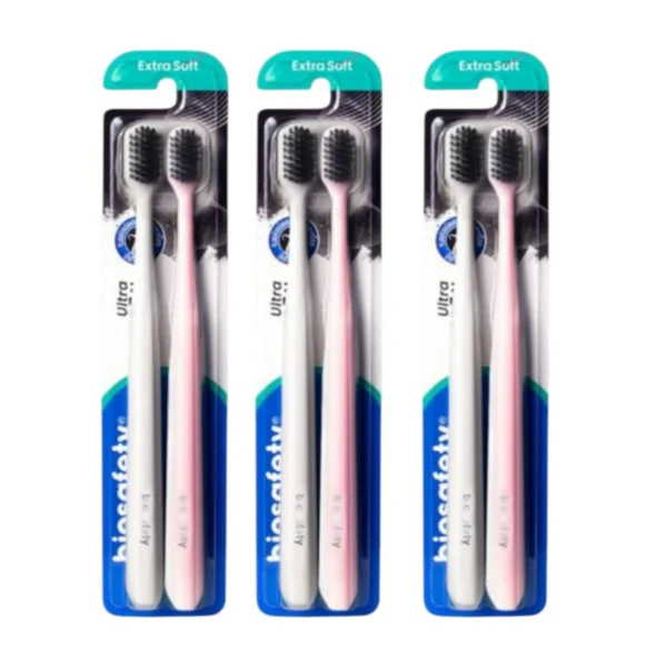 Biosafety แปรงสีฟัน ไบโอเซฟตี้ รุ่น Ultra Charcoal แพ็คคู่ x 3 แพ็ค