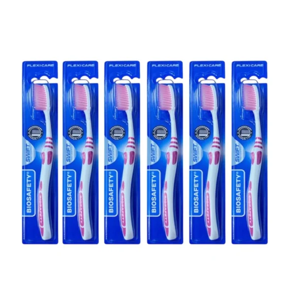 Biosafety แปรงสีฟัน ไบโอเซฟตี้ รุ่น เฟล็กซิแคร์ x 6 ด้าม