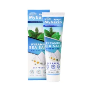 MyBacin ยาสีฟัน สูตรพีระมิดซีซอลท์ ปากสดชื่น มีฟลูออไรด์ฟันแข็งแรง ขนาด 50กรัม
