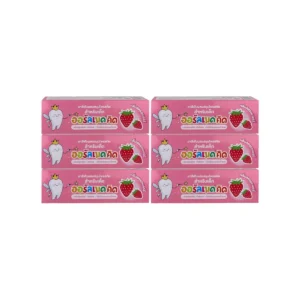 oral-care-0373 Oralmed ยาสีฟันออรัลเมดคิด กลิ่นสตอเบอร์รี่ ขนาด 70 กรัม แพ๊ค 6หลอด