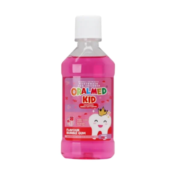 oral-care-0387 Oralmed น้ํายาบ้วนปากฟันคิด ออรัลเมดกลิ่นบับเบิ้ลกัม เฟเวอร์ ขนาด 240 ml