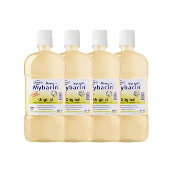 MyBacin น้ํายาบ้วนปาก สูตรออริจินัล ลดอาการเหงือกอักเสบ ขนาด 750มล แพ๊ค 4 ขวด