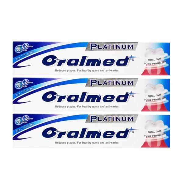 oral-care-0400 Oralmed ยาสีฟันออรัลเมด สูตรพลาตินัม 2 แถม 1 ขนาด 160g