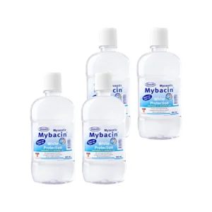 MyBacin น้ํายาบ้วนปาก สูตรไวท์โพรเทคชั่น ปราศจากแอลกฮอลล์ ลดคราบพลัค ฟันขาว ขนาด 500 มล. แพ็ค 4 ขวด