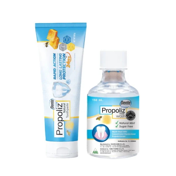 oral-care-0425 SET ดูแลปาก&ฟัน | ยาสีฟัน PROPOLIZ DENTE NATURAL TOOTHPASTE + น้ํายาบ้วนปาก PROPOLIZ DENTE MOUTH WASH GMS0011JFA