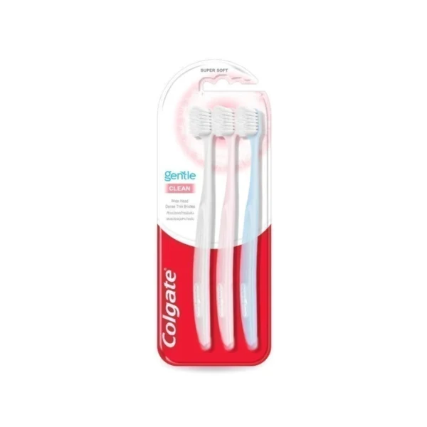 oral-care-0435 แปรงสีฟัน คอลเกต เจนเทิล คลีน แพ็ค 3 ด้าม