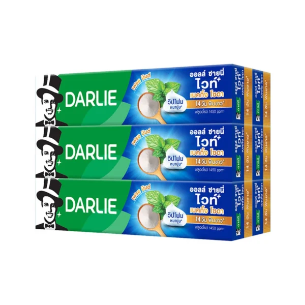 oral-care-0453 ดาร์ลี่ ยาสีฟัน ออลล์ ชายนี่ ไวท์ เบคกิ้ง โซดา เฟรช มินต์ 35 ก. x 6