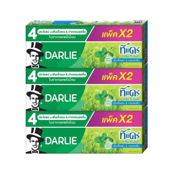 oral-care-0483 ดาร์ลี่ ยาสีฟัน ทีแคร์ กรีนที มินต์ 140 กรัม แพ็คคู่ x3