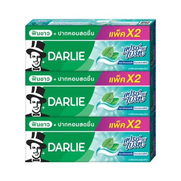 oral-care-0486 ดาร์ลี่ ยาสีฟัน เฟรช แอนด์ ไบรท์ 140 กรัม แพ็คคู่ x3