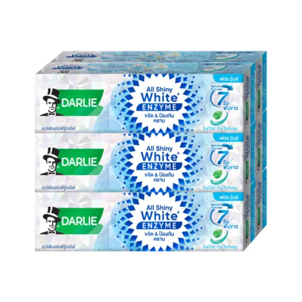 oral-care-0490 ดาร์ลี่ ยาสีฟัน ออลล์ ชายนี่ ไวท์ เอ็นไซม์ เฟรช มินต์ 60 กรัม x6