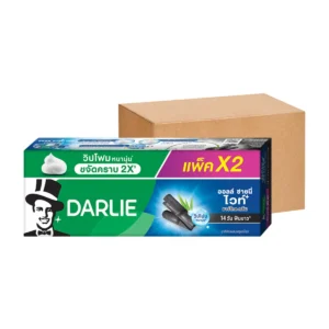 oral-care-0499 ดาร์ลี่ ยาสีฟัน ออลล์ ชายนี่ ไวท์ ชาร์โคล คลีน 140 กรัม แพ็คคู่ x36