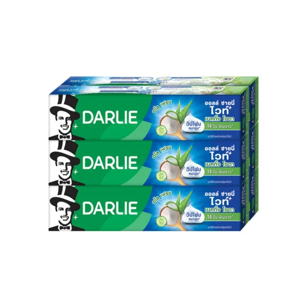 oral-care-0502 ดาร์ลี่ ยาสีฟัน ออลล์ ชายนี่ ไวท์ เบคกิ้ง โซดา - อโล เฟรช 80 กรัม x6