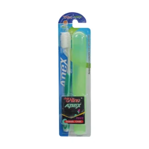 oral-care-0511 แปรงสีฟัน แอมนาย เอเพค + กล่องเดินทาง Amnine Apex toothbrush + Free Travel Case นุ่ม สีเขียว