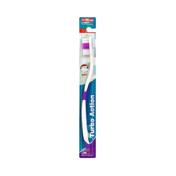 oral-care-0513 แปรงสีฟัน Nine เทอร์โบ แอคชั่น (2025) ขนแปรง นุ่ม Soft สีม่วง
