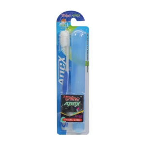 oral-care-0524 แปรงสีฟัน แอมนาย เอเพค + กล่องเดินทาง Amnine Apex toothbrush + Free Travel Case นุ่ม สีฟ้า