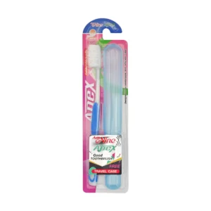 oral-care-0538 แปรงสีฟัน แอมนาย เอเพค มีเดียม + กล่องเดินทาง ขนแปรงปานกลาง ฟ้า