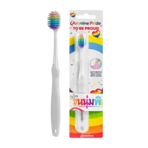oral-care-0547 แปรงสีฟัน แอมนาย ไพรด์ ขนแปรงนุ่มพิเศษ และ ปานกลาง Amnine Pride Toothbrush Super Soft / Medium Bristles นุ่มพิเศษ