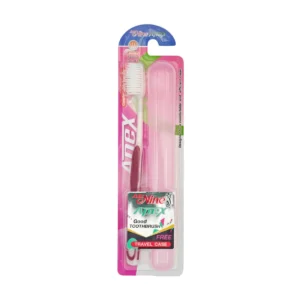oral-care-0556 แปรงสีฟัน แอมนาย เอเพค + กล่องเดินทาง Amnine Apex toothbrush + Free Travel Case ปานกลาง สีแดง