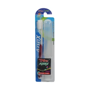 oral-care-0568 แปรงสีฟัน แอมนาย เอเพค + กล่องเดินทาง Amnine Apex toothbrush + Free Travel Case นุ่ม สีแดง