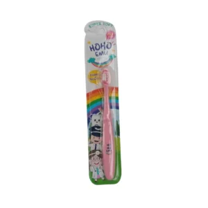 HOHOEMU โฮโฮเอมุ แปรงสีฟันเด็ก 0.5-6 ปี สีชมพู
