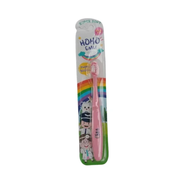 oral-care-0588 HOHOEMU โฮโฮเอมุ แปรงสีฟันเด็ก 0.5-6 ปี สีชมพู