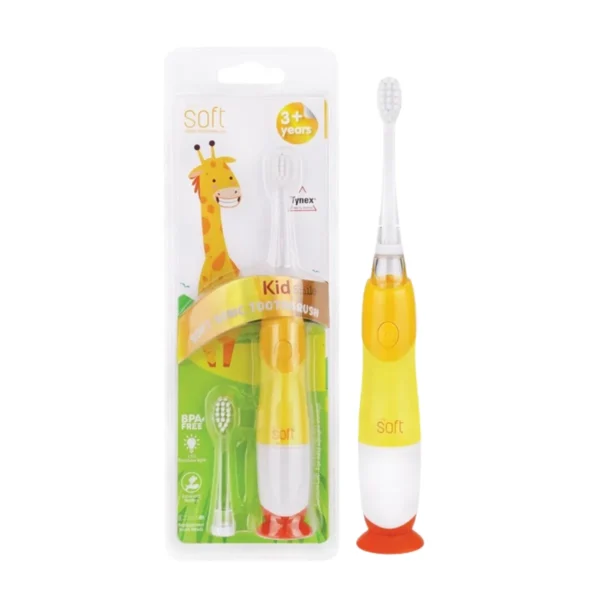 oral-care-0594 แปรงสีฟันเด็ก แปรงสีฟันไฟฟ้าระบบโซนิค SOFT สําหรับเด็ก 3 ขวบขึ้นไป Kid Smile 3+ ยีราฟ