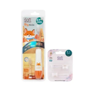 SET แปรงสีฟันไฟฟ้าระบบโซนิค SOFT รุ่น Big Smile 6ขวบขึ้นไป พร้อมหัวแปรง Step3 Fox+Step3(1ชิ้น)