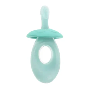 oral-care-0617 แปรงซิลิโคน ขัดเหงือก เด็กแรกเกิด ขจัดคราบนมและเศษอาหาร ยี่ห้อ SOFT ซิลิโคน-สีฟ้าอมเขียว