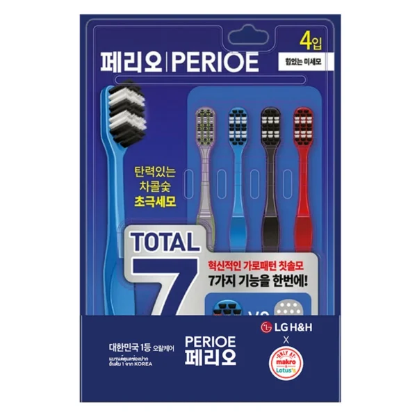 เพริโอ แปรงสีฟัน โททัล7 อิลาสติก ไพน์ บริสเซิล 4 ด้ามx 1